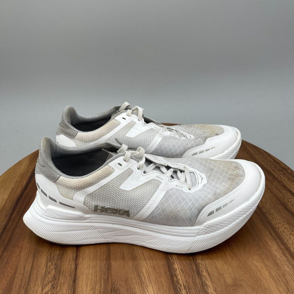 Hoka One One Transport X Shoes Womens Size 7 White Running Comfort Walking Gym